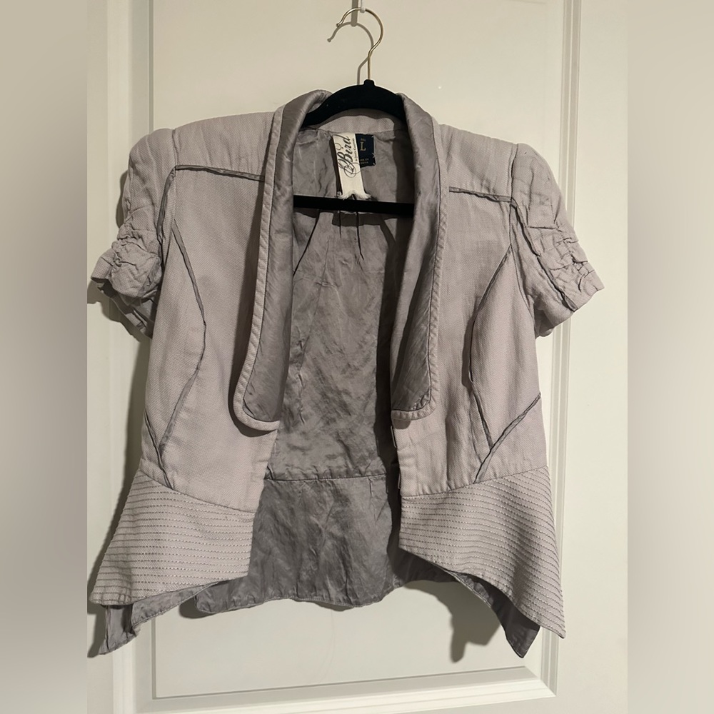 Bird by juicy couture structured short sleeve blazer.